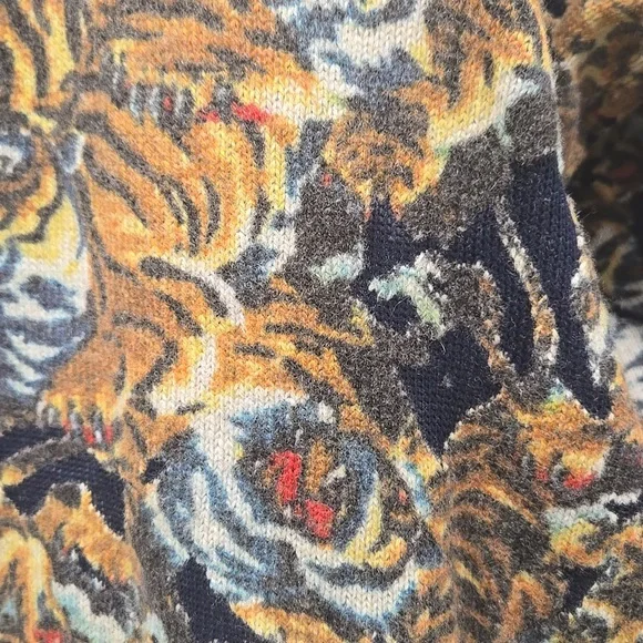 KENZO FLYING TIGER WOOL BLEND SWEATER SIZE LARGE.   #7358 - Picture 7 of 12
